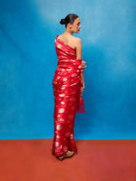 Handwoven Red Silk Banarasi Saree