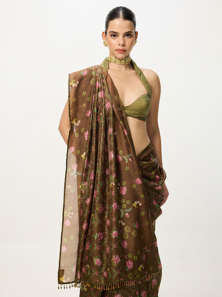Multi-colour Digital Print Saree