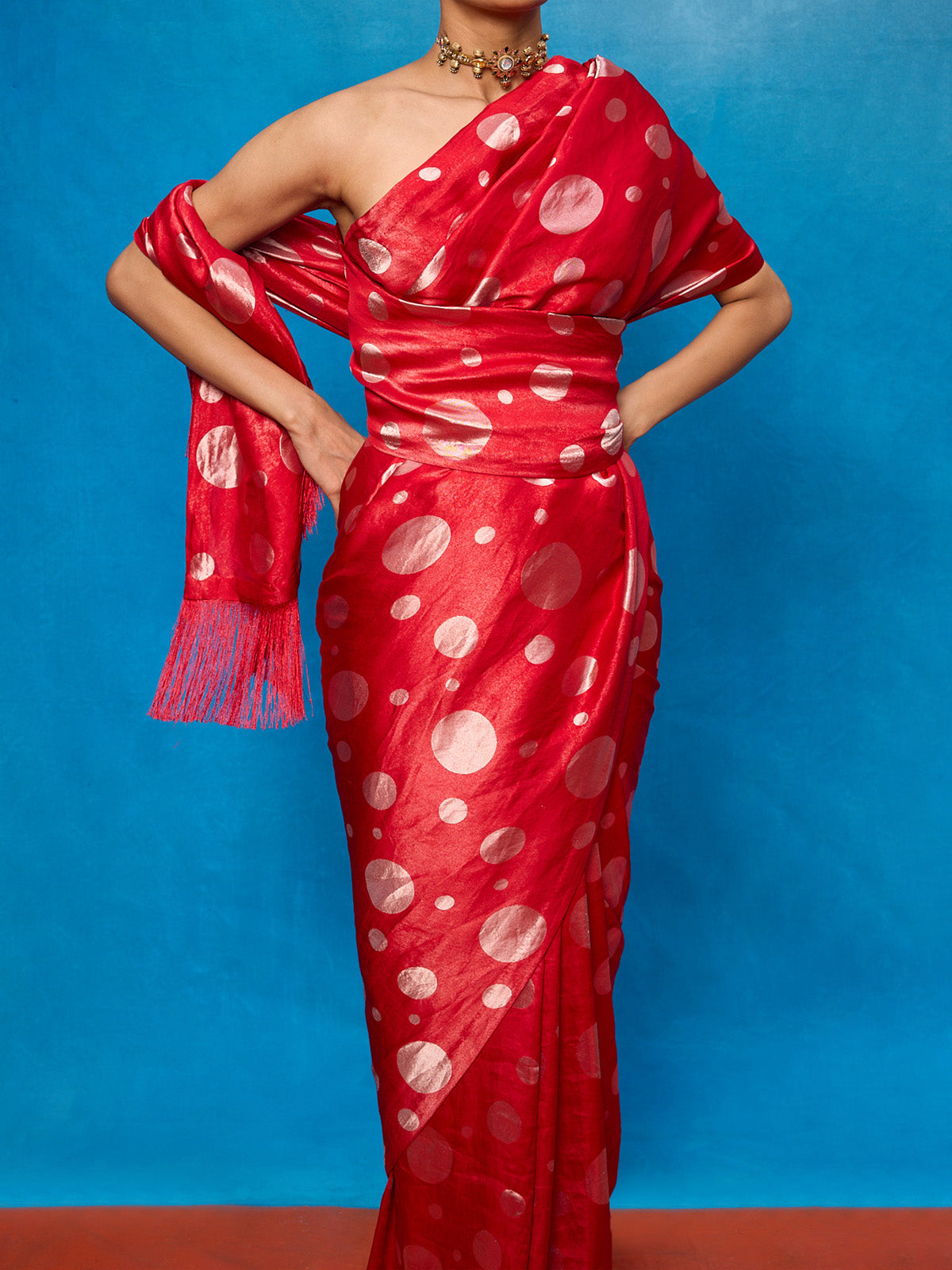 Handwoven Red Silk Banarasi Saree