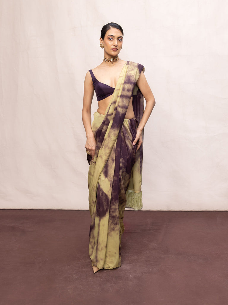 Multicolour Chiffon Digital Print Saree