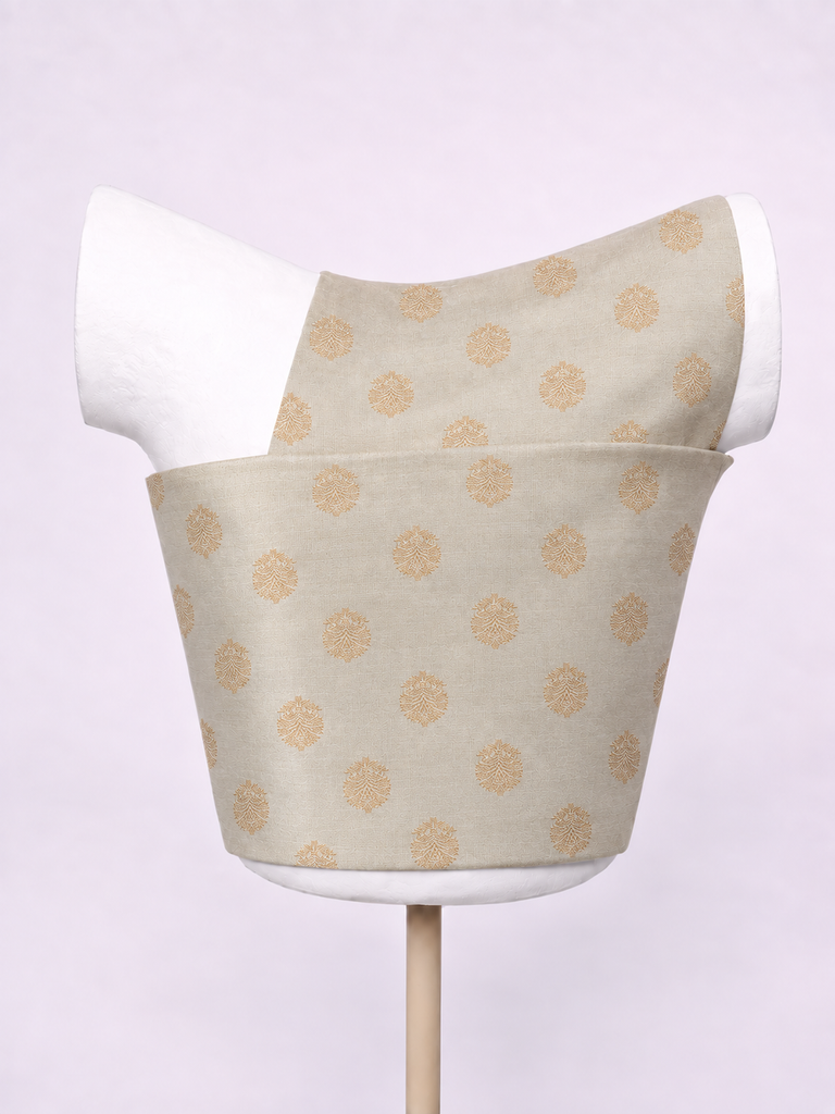 Handwoven Off-White Cutwork Blouse Fabric