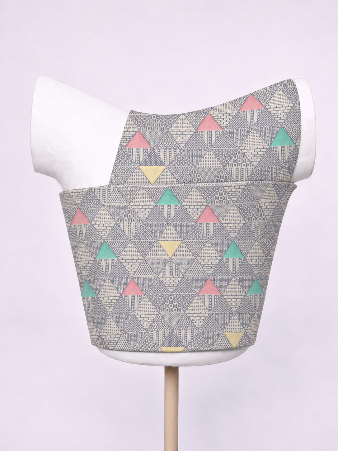 Handwoven Ice-Blue Cutwork Blouse Fabric
