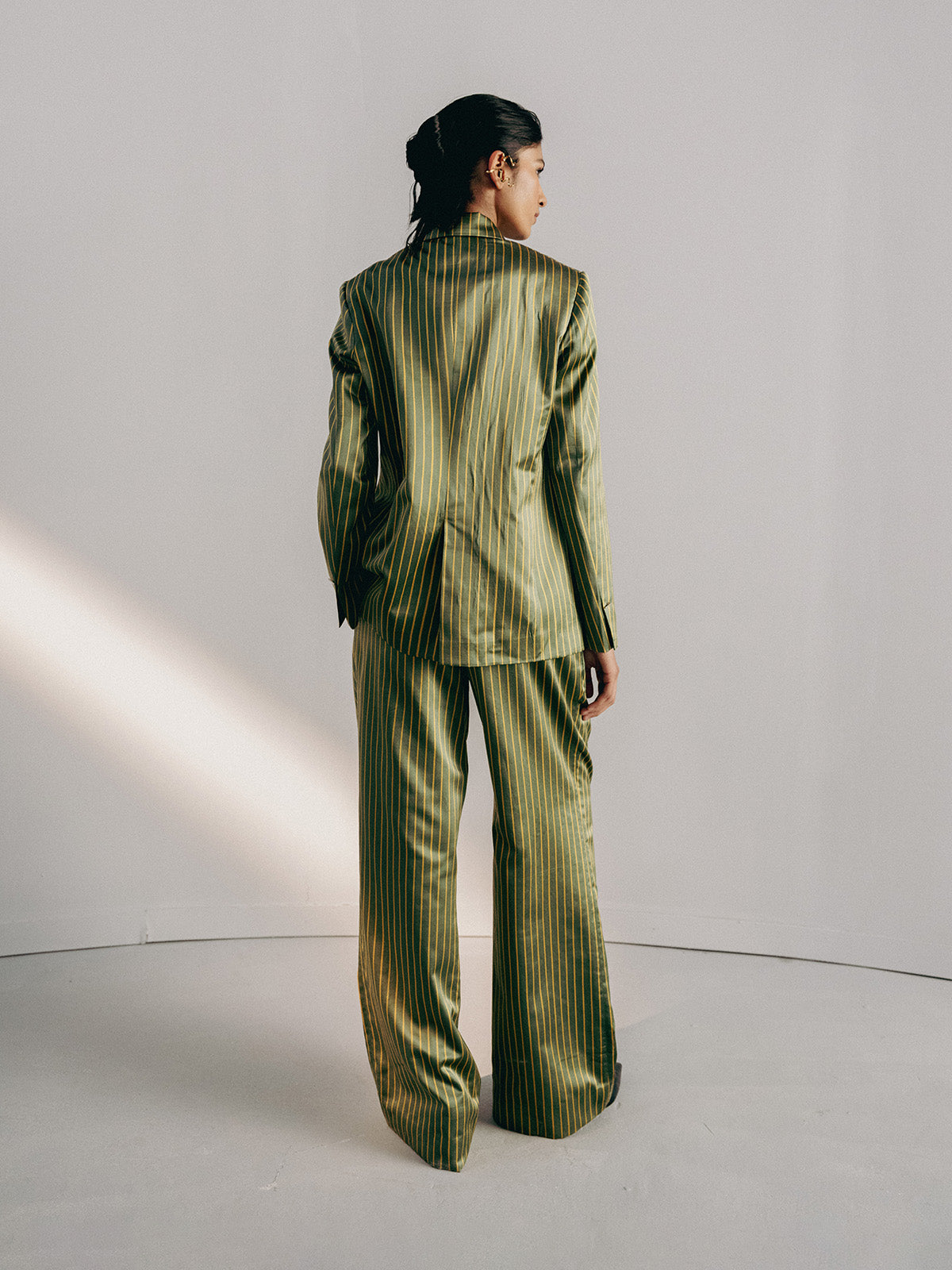 GREEN STRIPE BLAZER