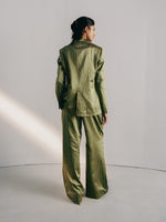 GREEN STRIPE BLAZER