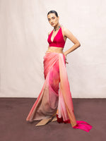 Multicolour Chiffon Digital Print Saree