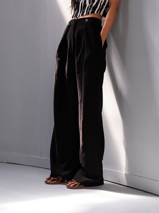 BRISTOL BLACK FOLDOVER PANTS