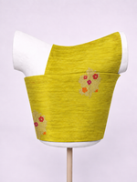 Handwoven Canary Yellow Cutwork Blouse Fabric
