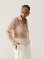 NUDE ORGANZA SHIRT
