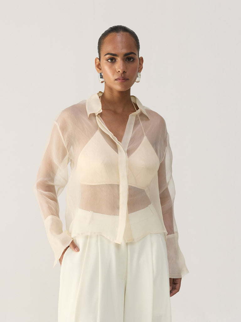 IVORY ORGANZA SHIRT