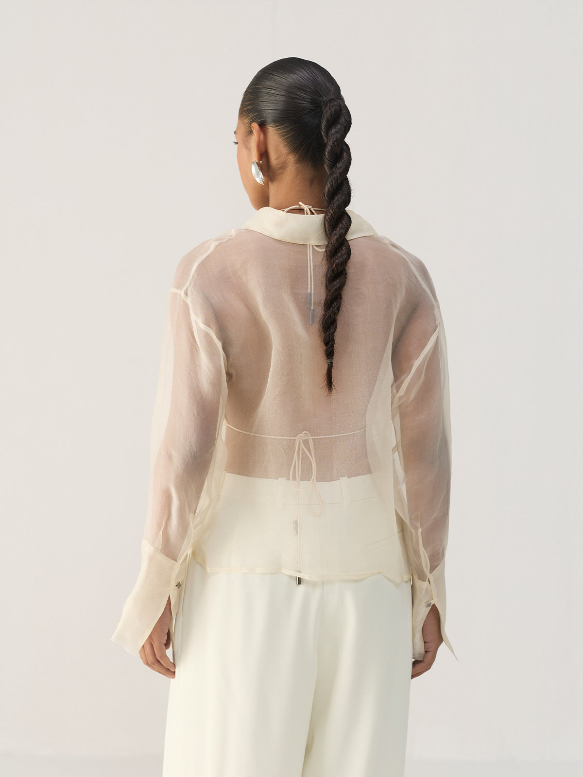 IVORY ORGANZA SHIRT