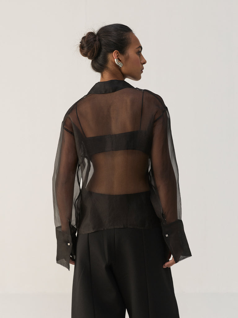NOIR ORGANZA SHIRT