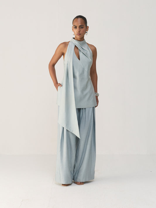 DUSTY BLUE CUT OUT CO-ORD