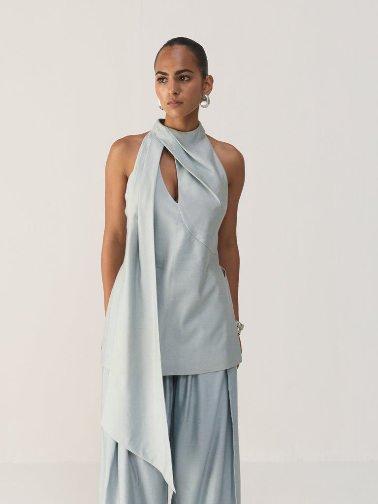 DUSTY BLUE CUT OUT CO-ORD