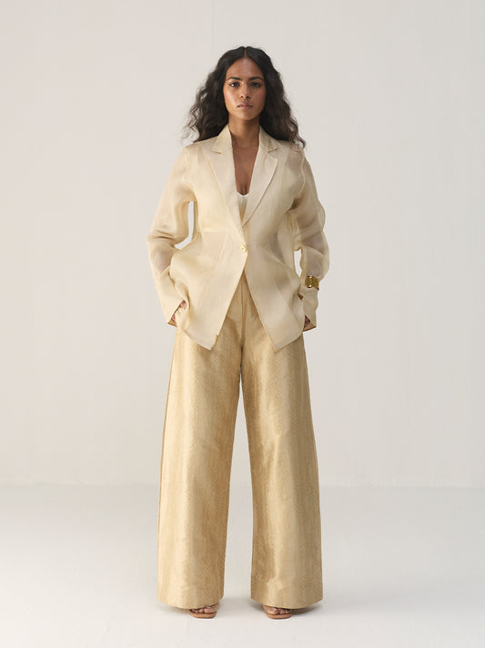 IVORY ORGANZA BLAZER