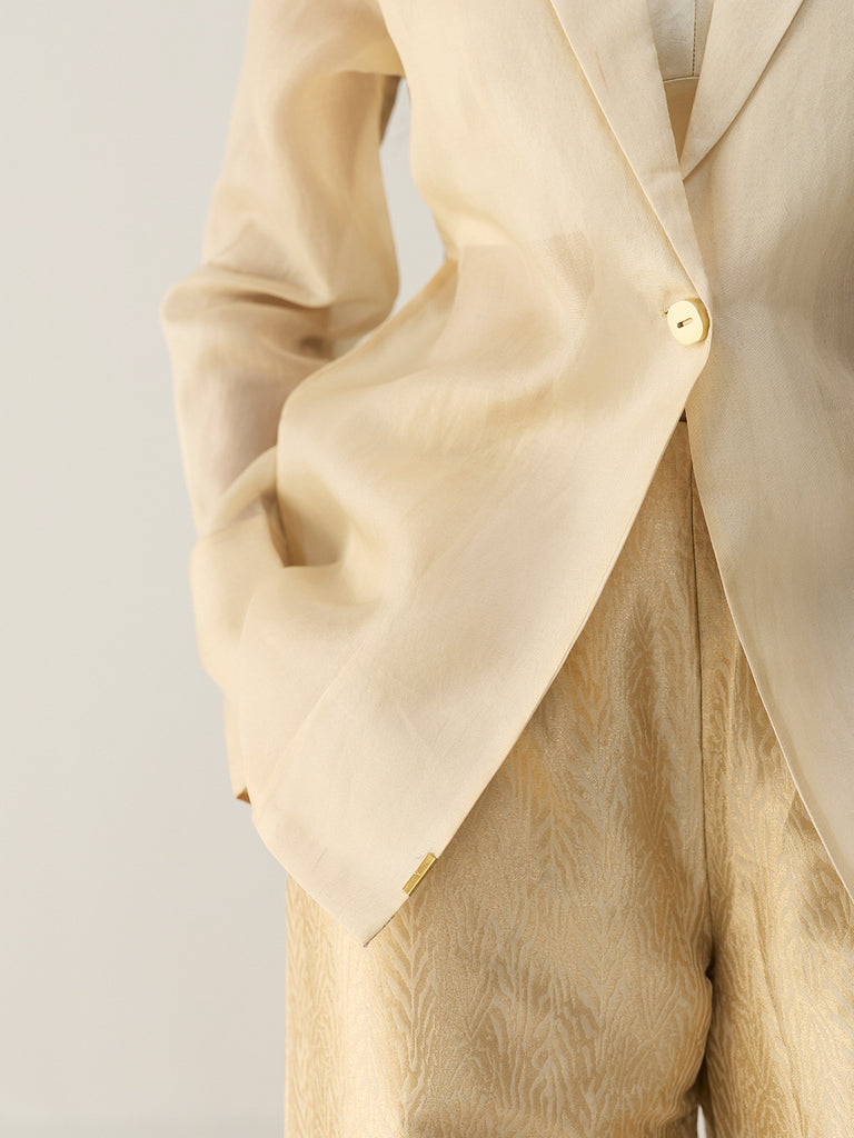 IVORY ORGANZA BLAZER