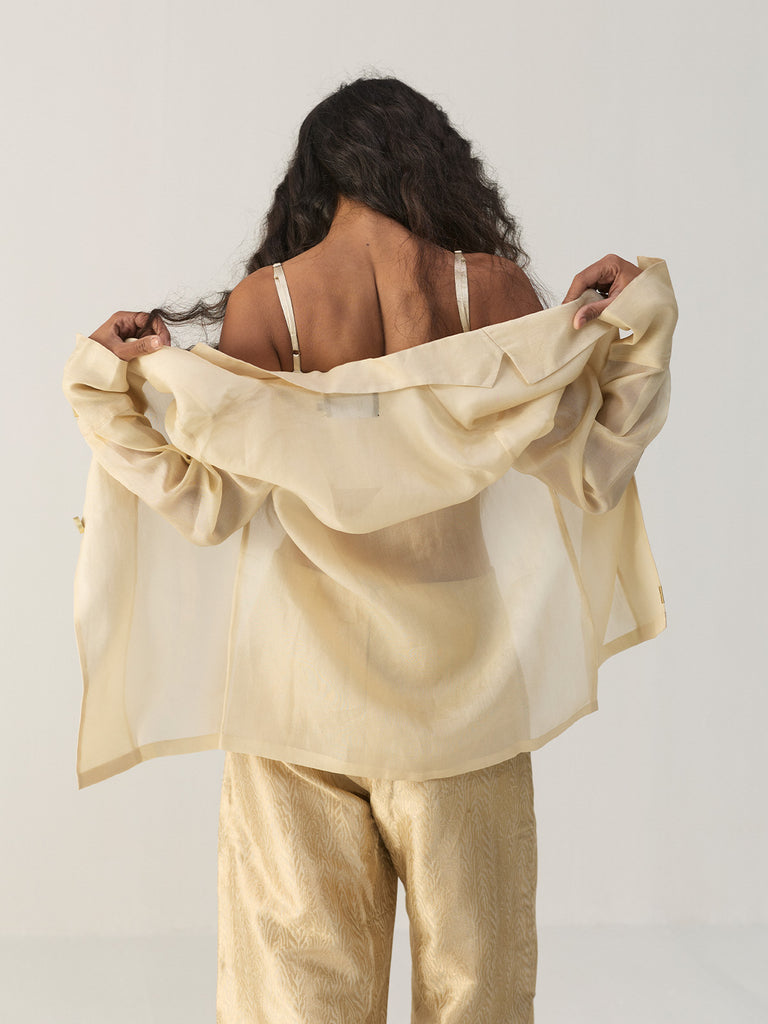 IVORY ORGANZA BLAZER