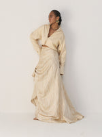 CREAM BIAS SKIRT WITH SHIRT