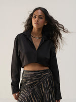 BLACK ONYX BIAS SKIRT WITH SHIRT