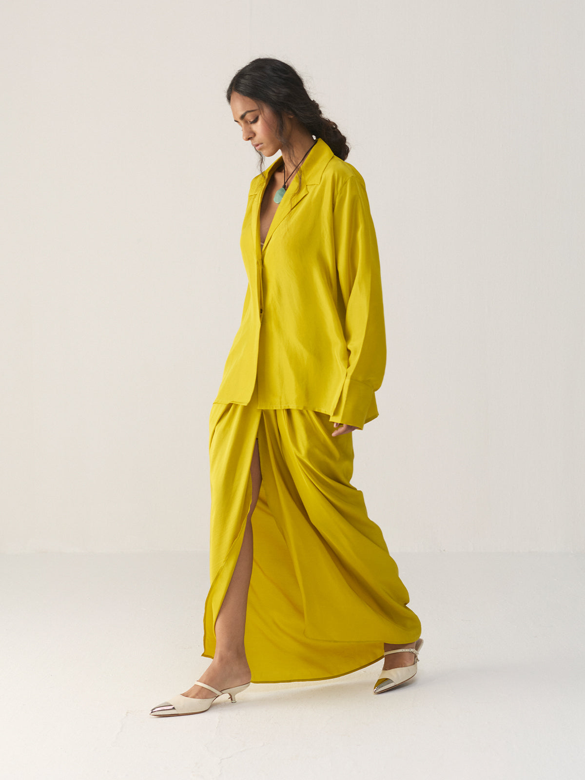 CANARY YELLOW SHIRT & SKIRT