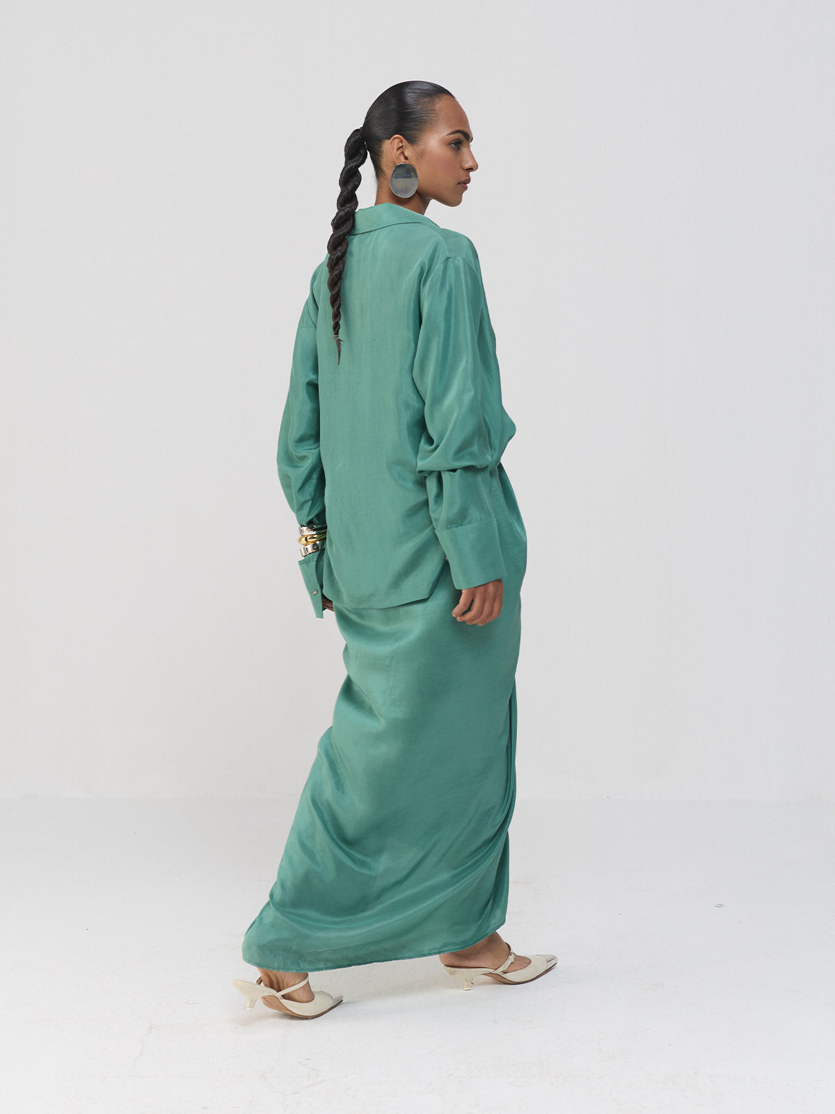 SEA GREEN SHIRT & SKIRT