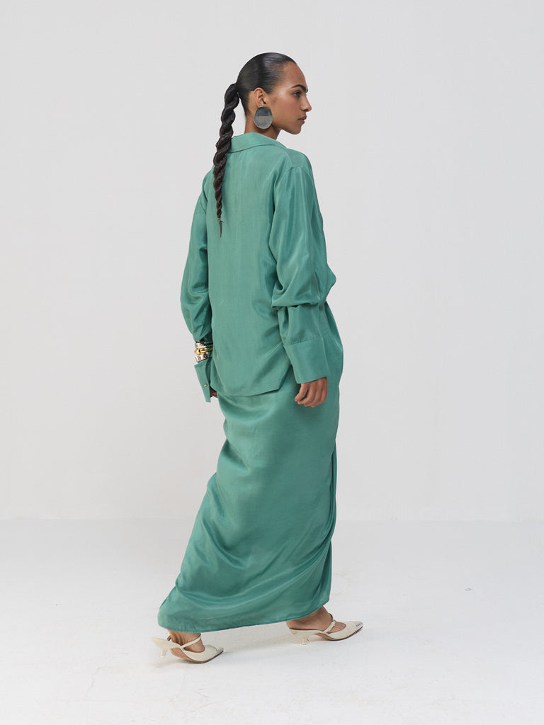 SEA GREEN SHIRT & SKIRT