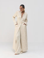 CREAM LONG JACKET SET