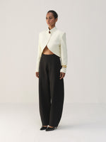 BLACK PONTE BARREL PANTS
