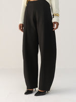 BLACK PONTE BARREL PANTS