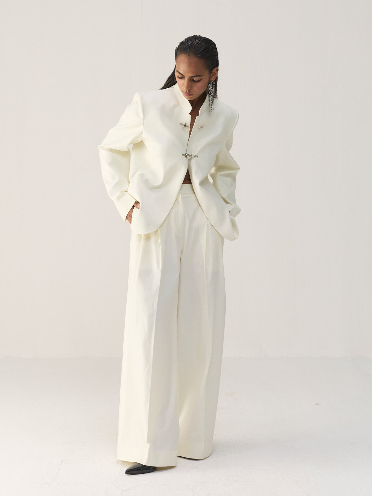 WHISPER WHITE MANDRAIN JACKET