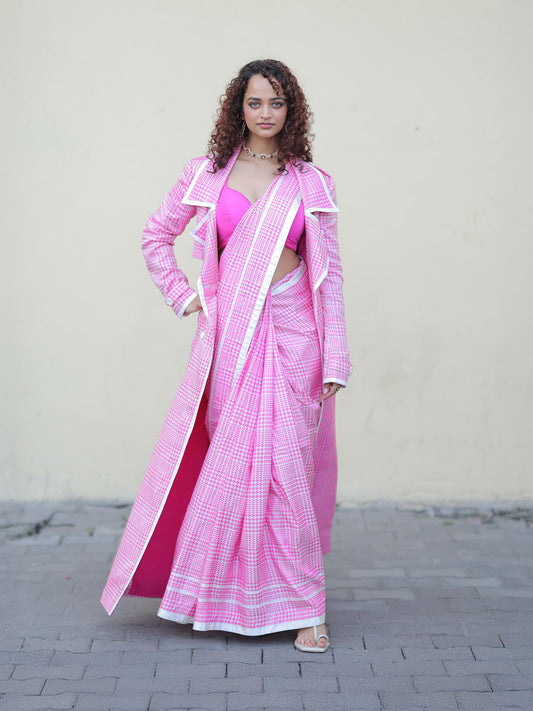 Anjali Sivaraman in Pink Cher Saree