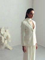 ANTIQUE WHITE CREPE PANTS