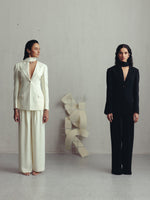 ANTIQUE WHITE SCARF BLAZER