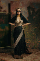 Handwoven Black Silk Saree