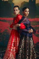 Aishwarya Lekshmi In Handwoven Deep Blue Silk Lehenga