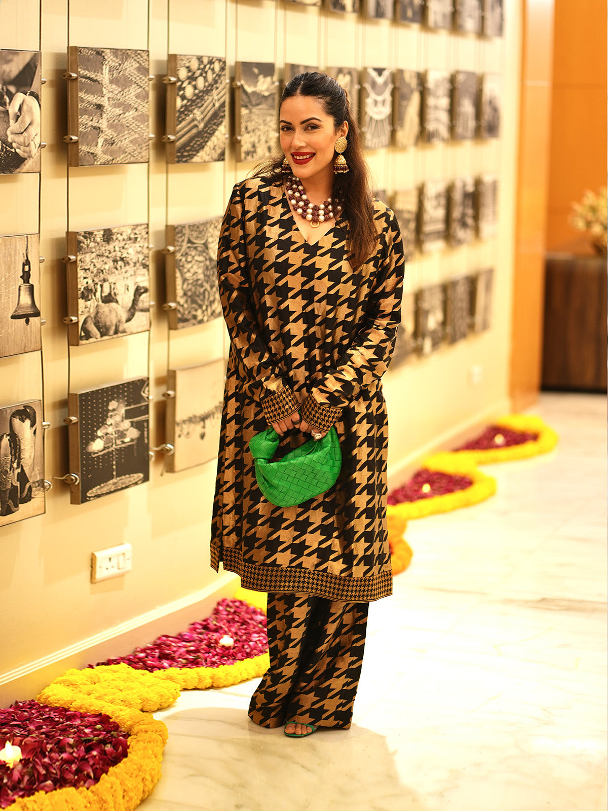 Himani Shah in Brown Gerum Kurta Set