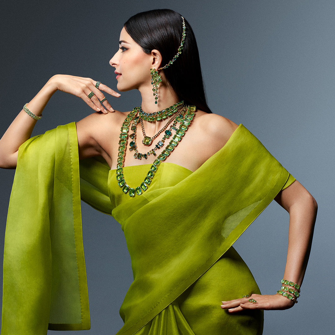 Handwoven Moss Green Organza Saree