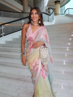 Handwoven Butter Yellow Printed Saree