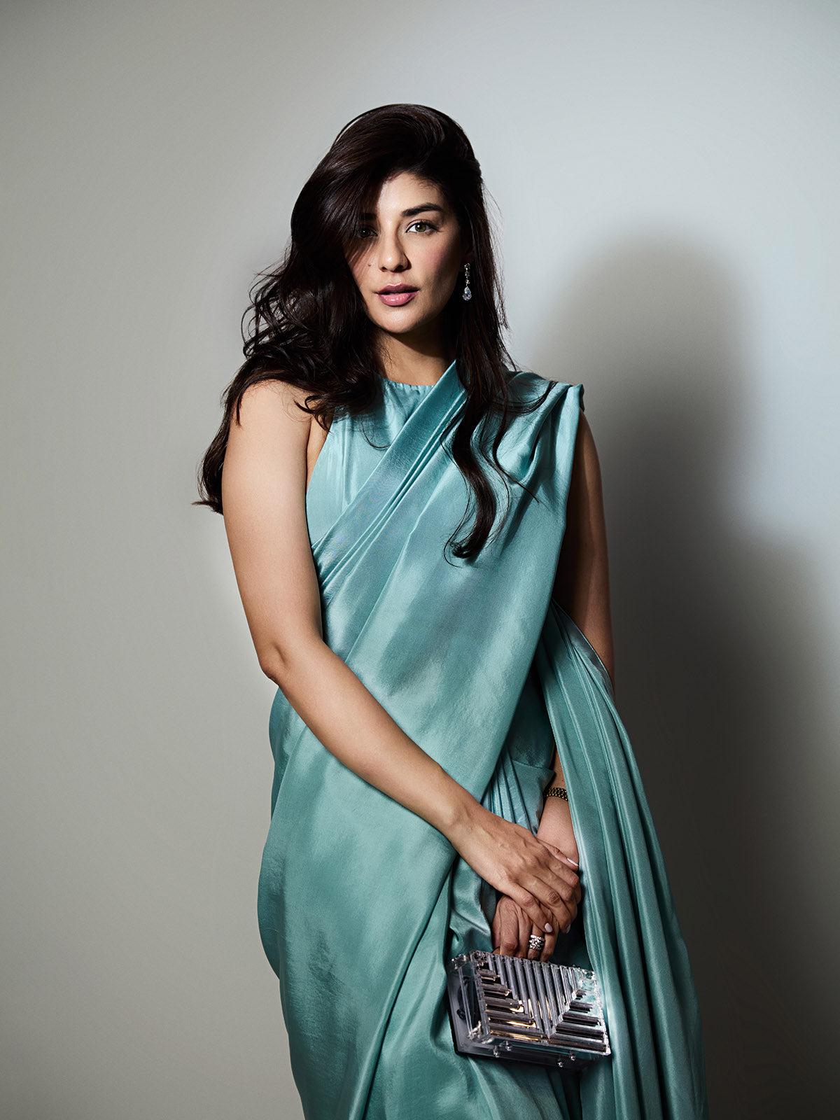 Handwoven Ice Blue Silk Saree