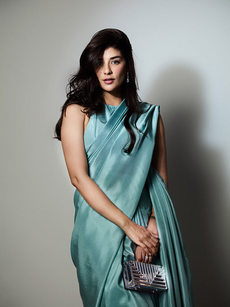 Handwoven Ice Blue Silk Saree