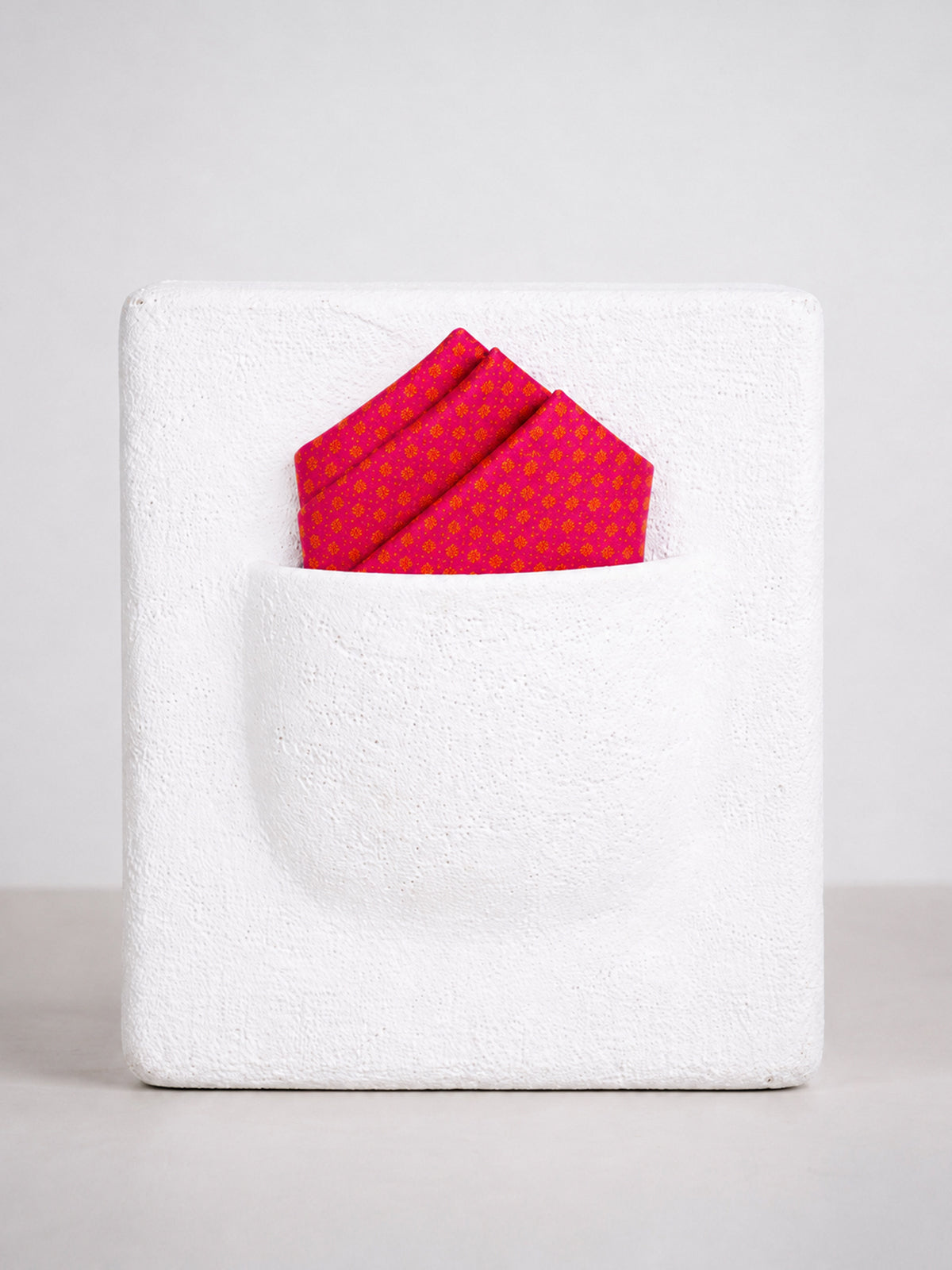 Deep Rose Banarasi Pocket Square