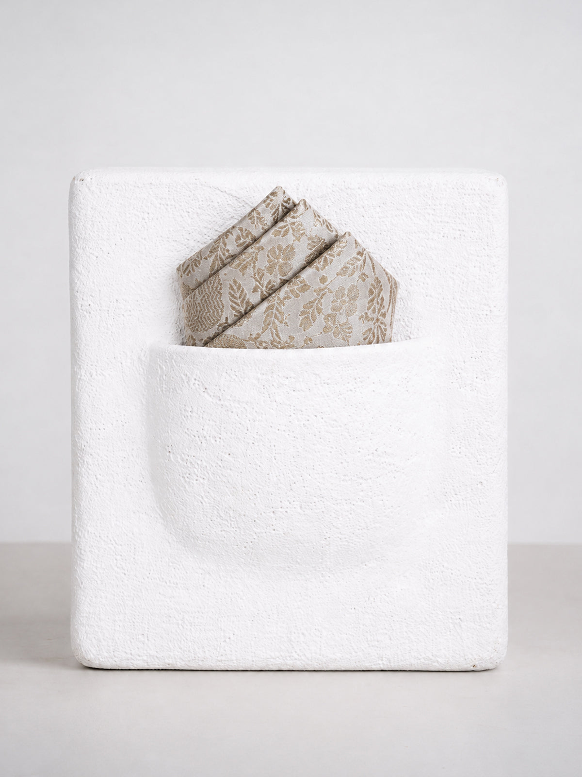 Nude Peach Banarasi Pocket Square
