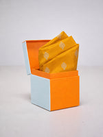 Tangerine Banarasi Pocket Square