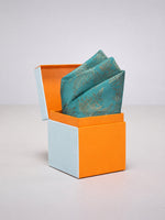 Aqua Blue Banarasi Pocket Square