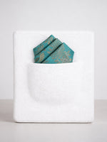 Aqua Blue Banarasi Pocket Square