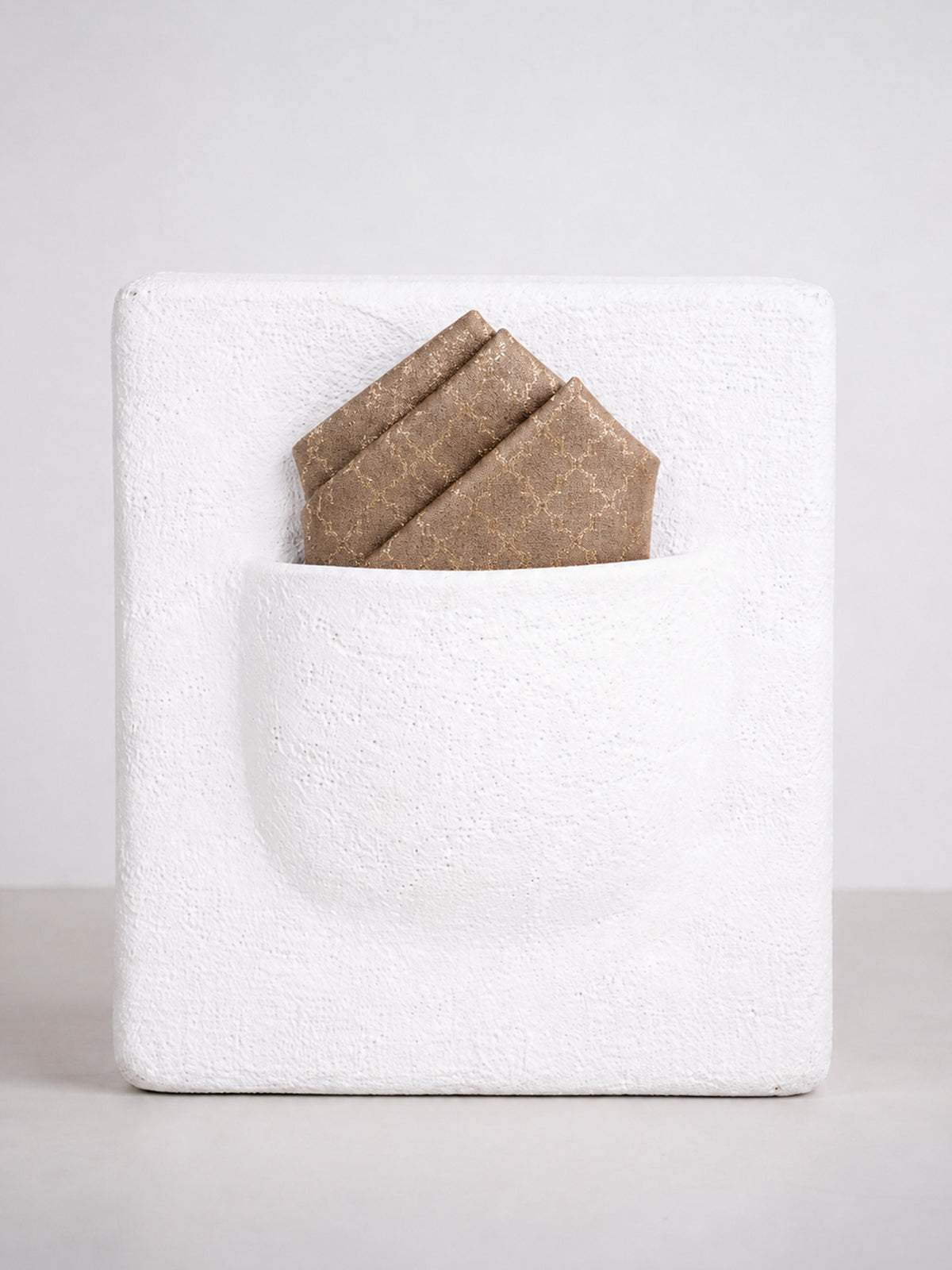 Antique Taupe Banarasi Pocket Square