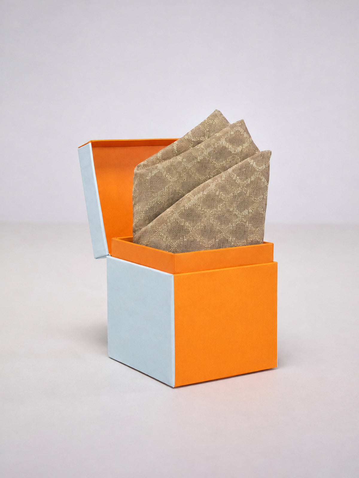 Antique Taupe Banarasi Pocket Square