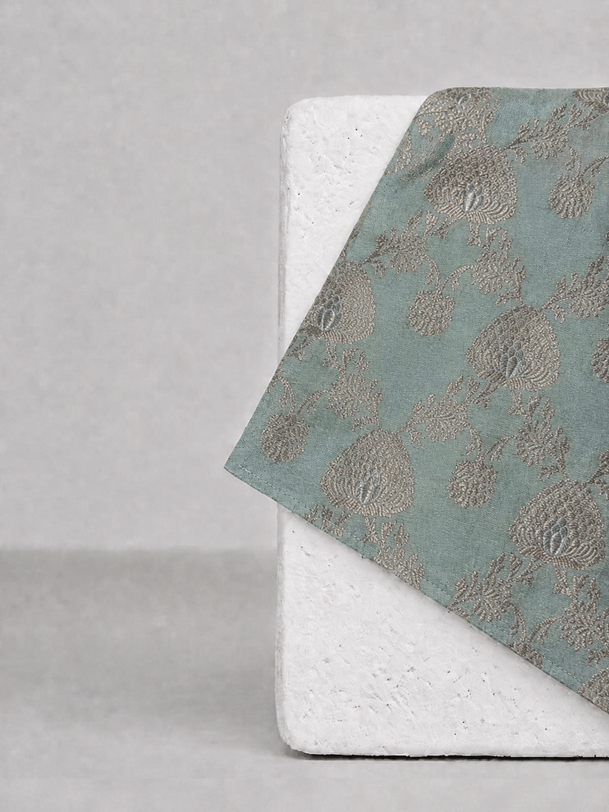 Ice Blue Banarasi Pocket Square