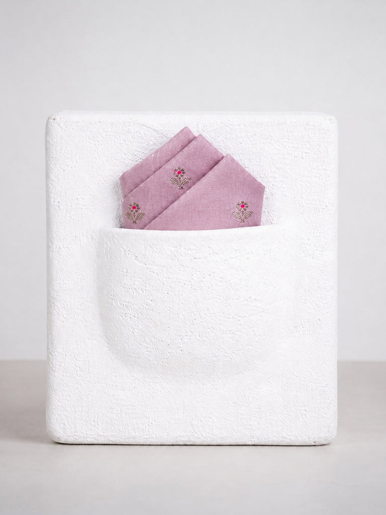 Mauve Banarasi Pocket Square