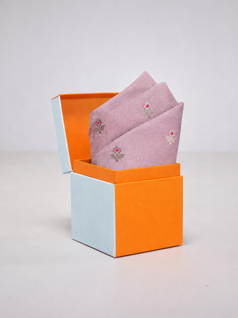 Mauve Banarasi Pocket Square