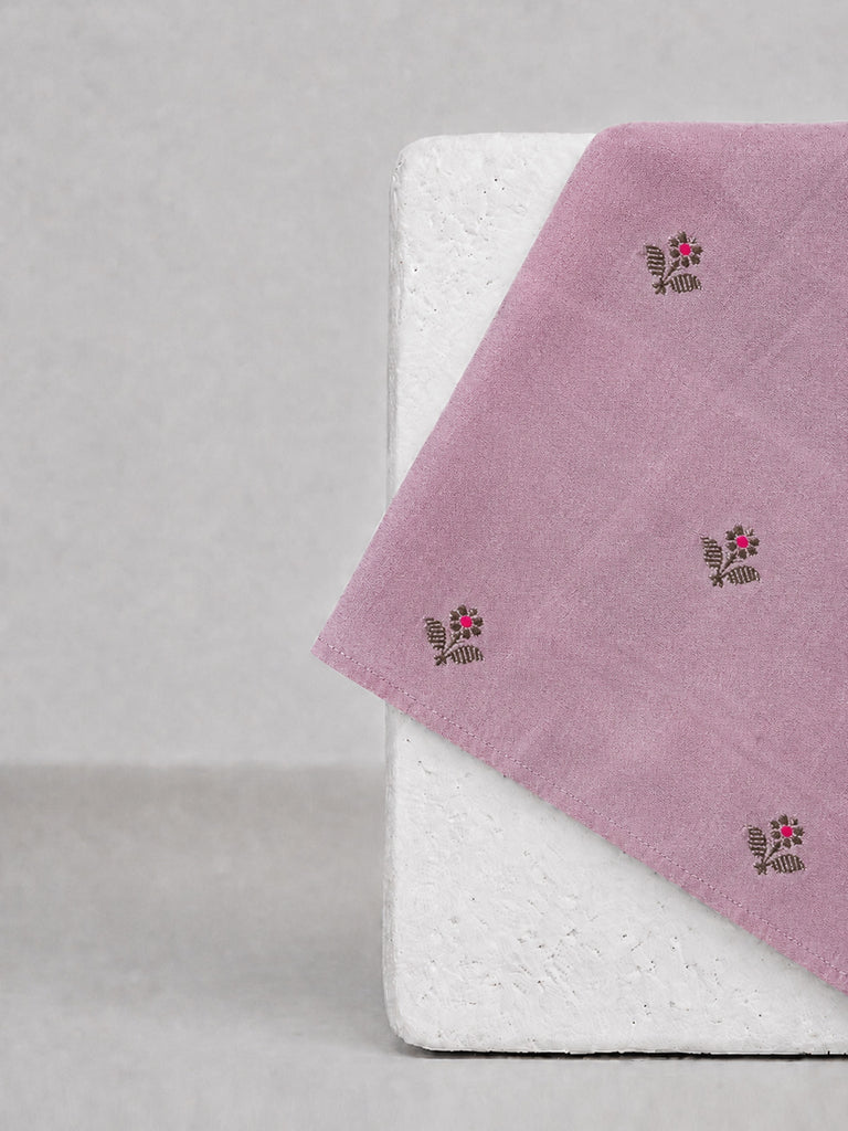 Mauve Banarasi Pocket Square